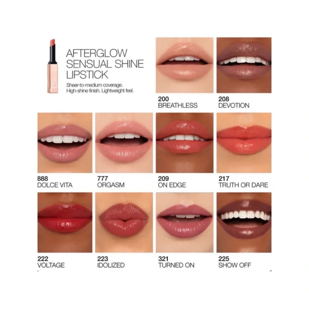 NEW✅ NARS afterglow sensual shine Lipstick - Turned On (berry) NIB $34